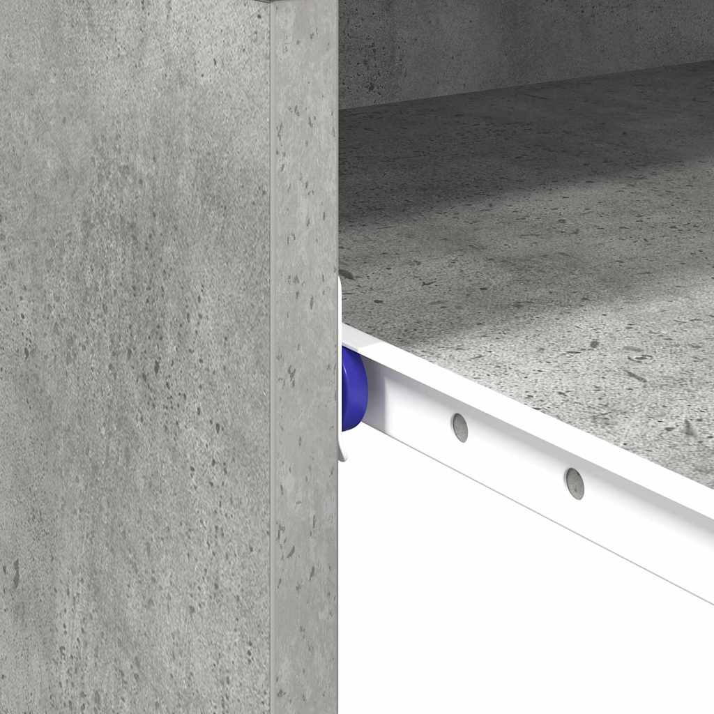 Bureau avec étagère Gris 77,5 x 43 x 79 cm Bois d'ingénierie - XIOS