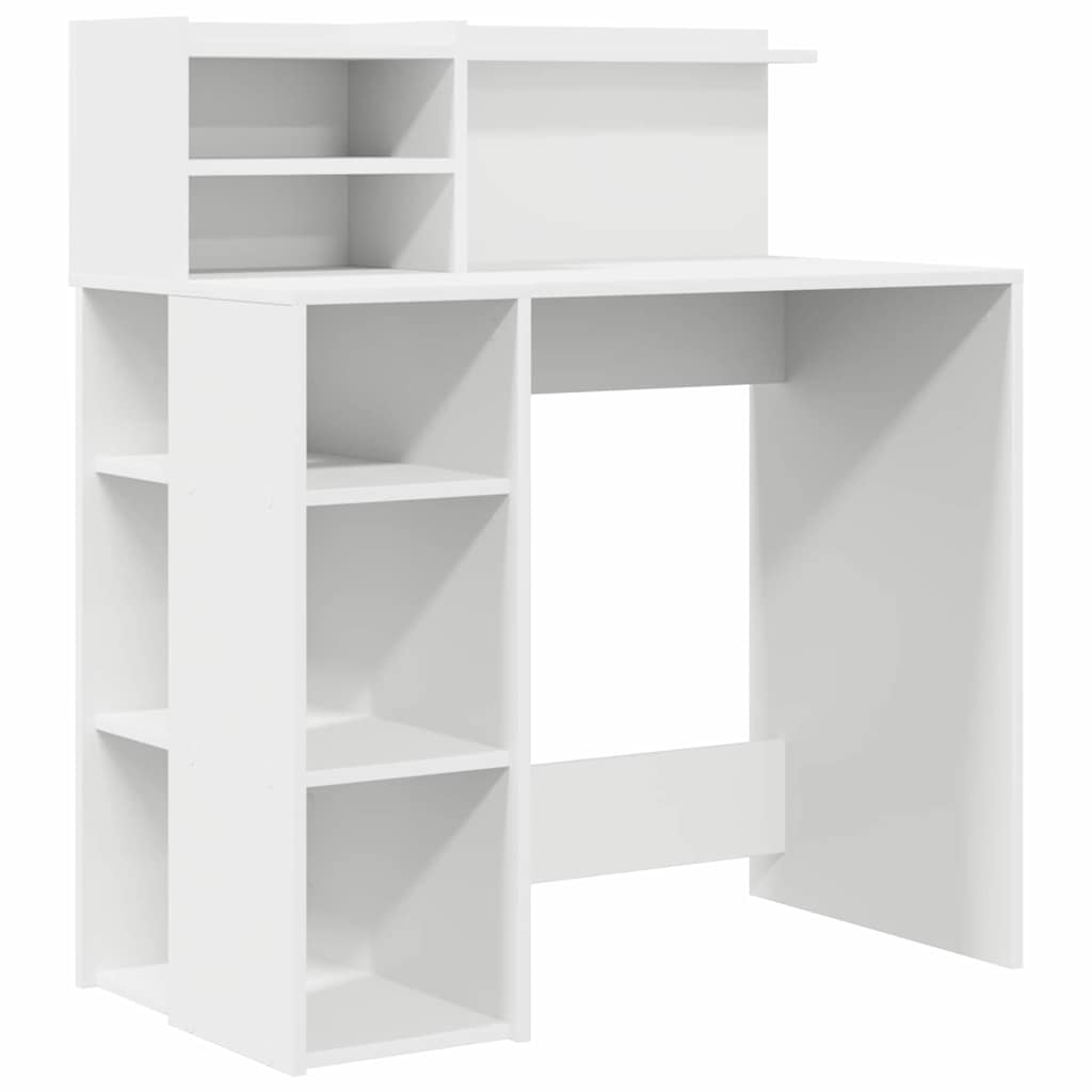 Bureau avec rangement avec étagère Blanc 90 x 48 x 101,5 cm - XIOS