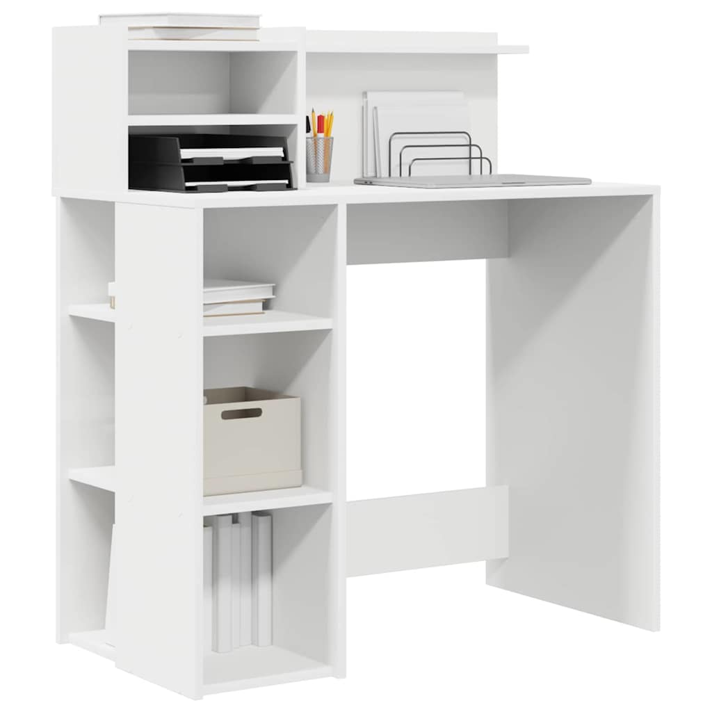 Bureau avec rangement avec étagère Blanc 90 x 48 x 101,5 cm - XIOS