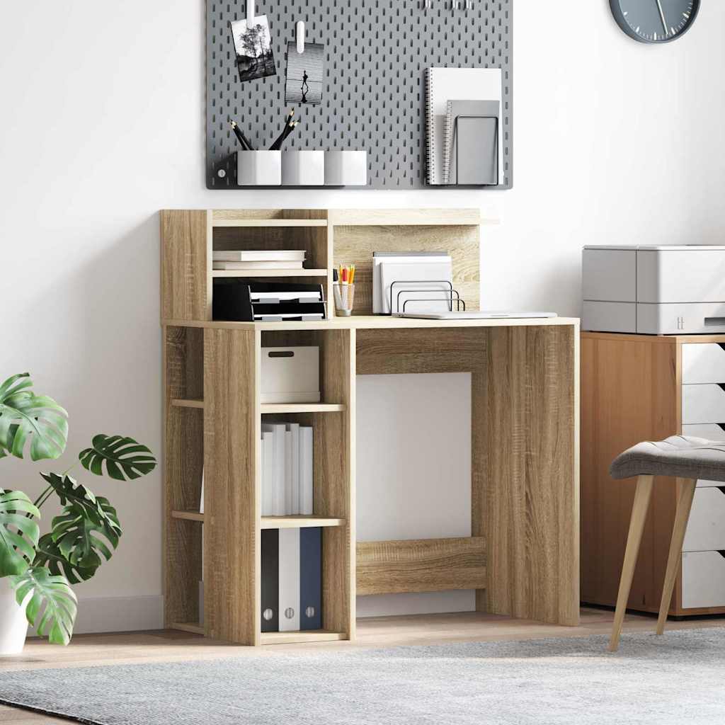 Bureau avec rangement Chêne sonoma 90 x 48 x 101,5 cm - XIOS