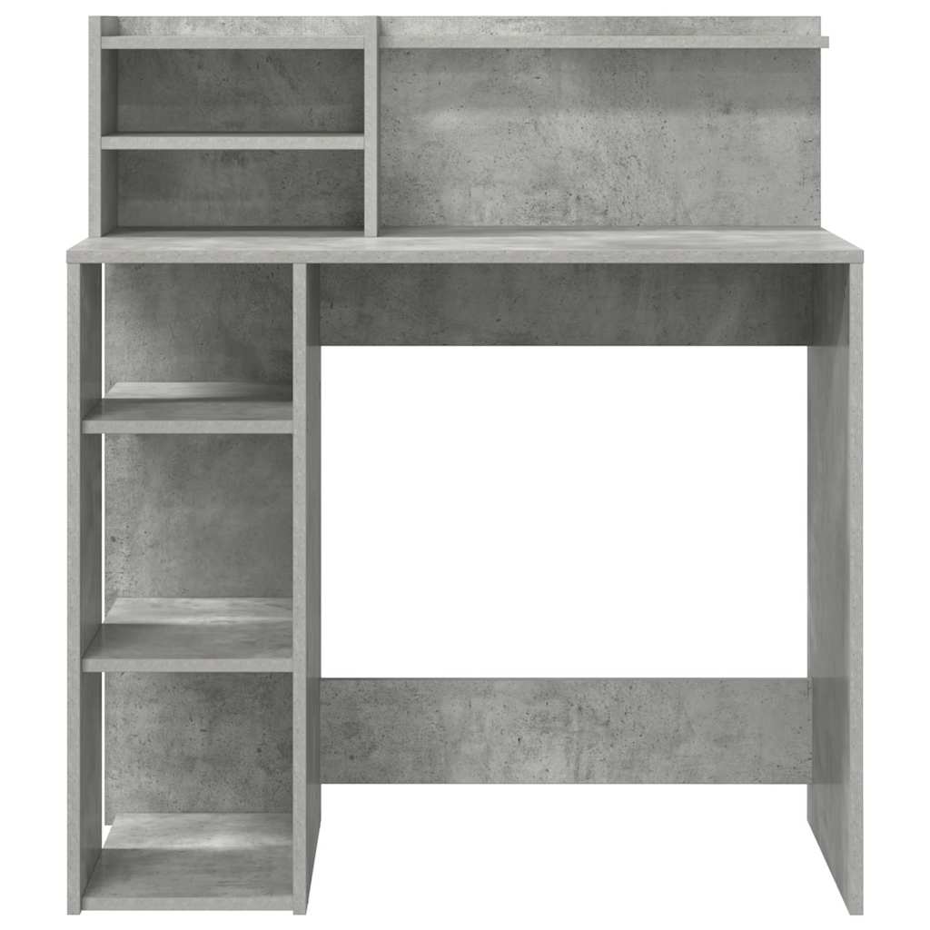 Bureau avec rangement Gris béton 90 x 48 x 101,5 cm - XIOS