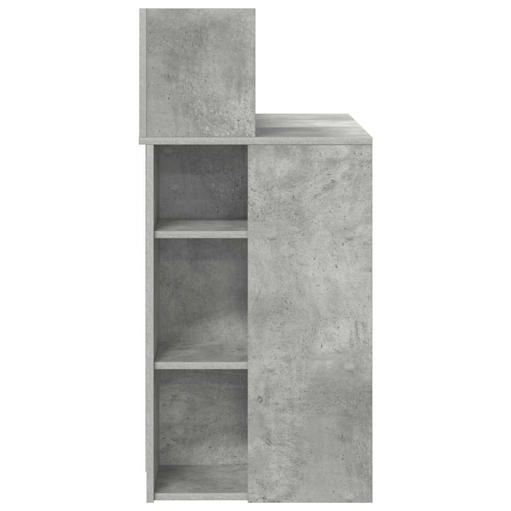 Bureau avec rangement Gris béton 90 x 48 x 101,5 cm - XIOS