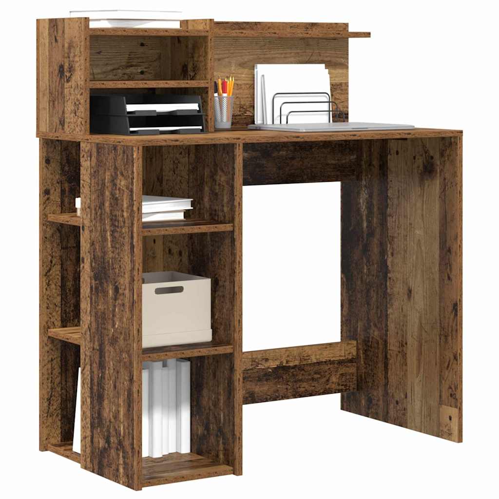 Bureau avec rangement Bois Ancien 90 x 48 x 101,5 cm - XIOS