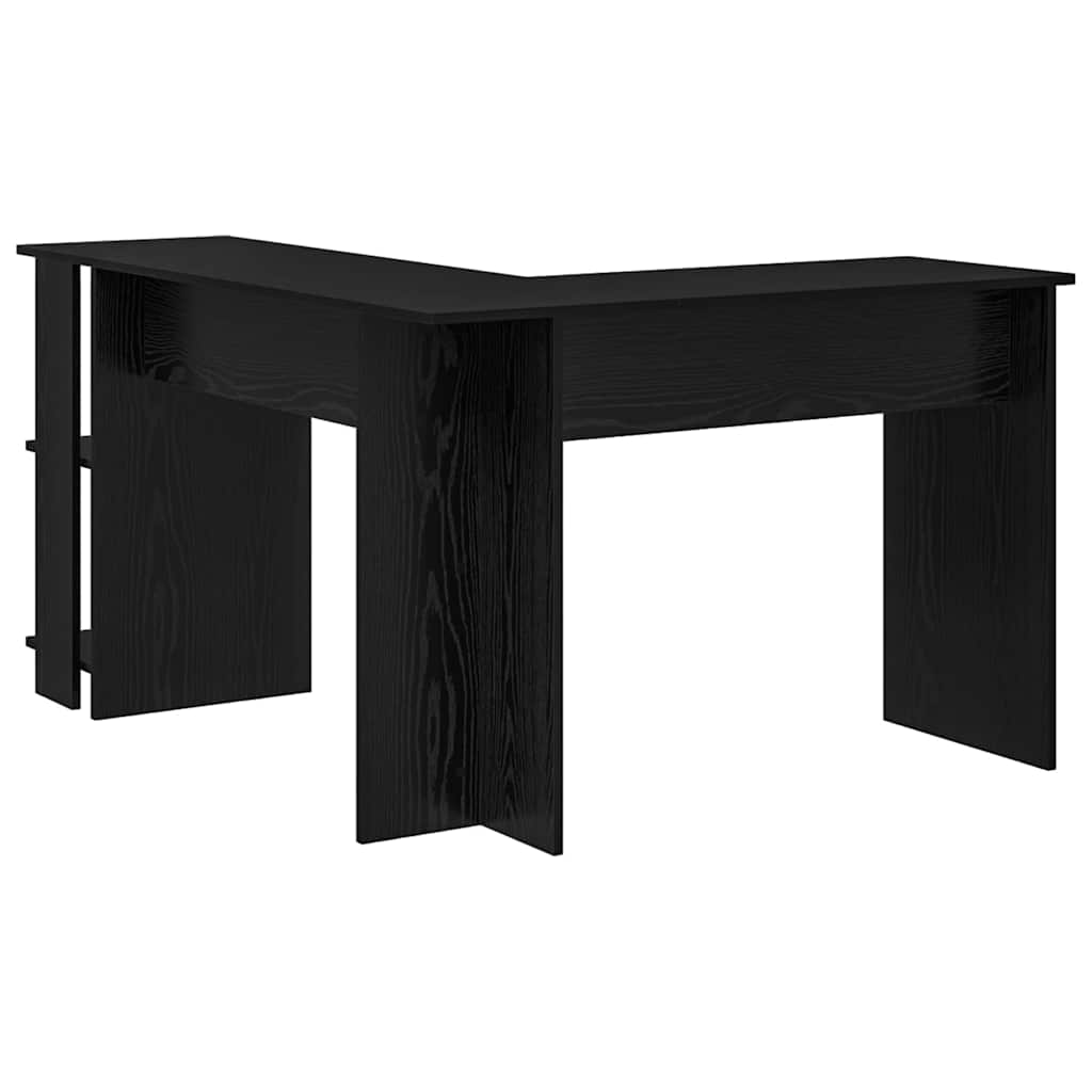 Bureau d'angle avec rangement Chêne noir 140 x 113.5 x 75 cm - XIOS
