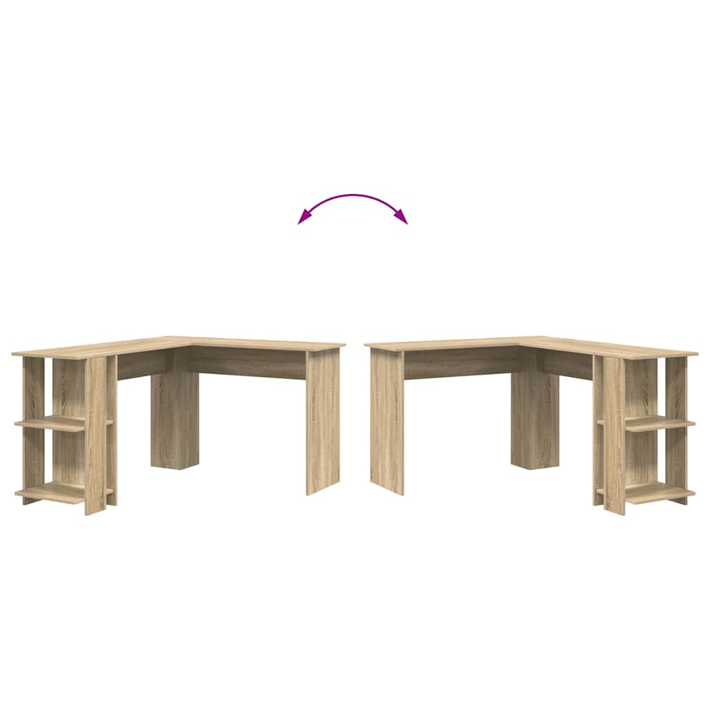 Bureau d'angle avec rangement Chêne sonoma 140 x 113.5 x 75 cm - XIOS