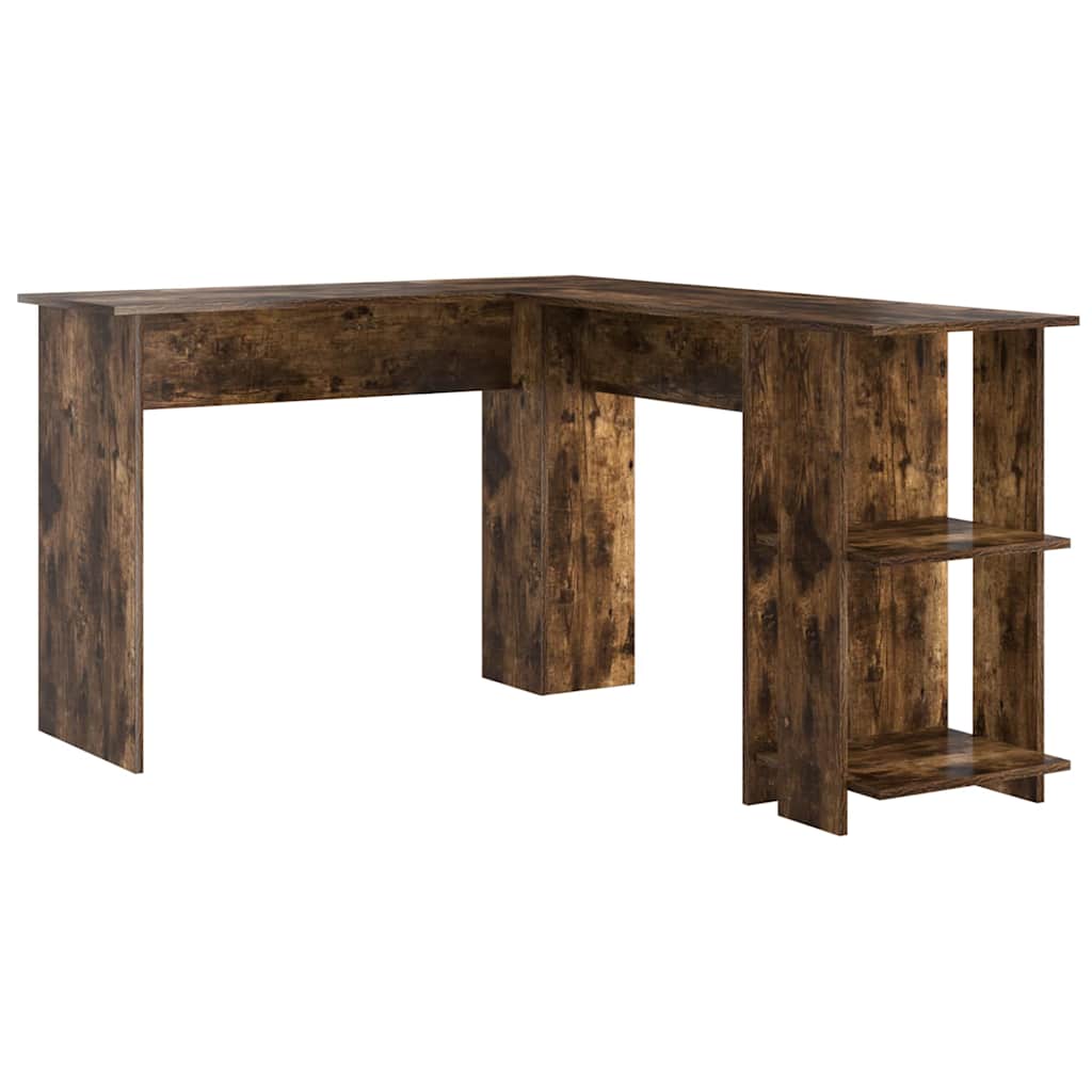Bureau d'angle avec rangement Chêne fumé 140 x 113.5 x 75 cm - XIOS