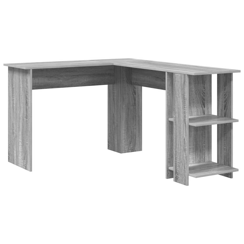 Bureau d'angle avec rangement Gris Sonoma 140 x 113.5 x 75 cm - XIOS