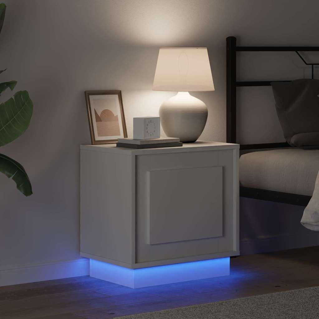 Cabinet de chevet Blanc 44 x 34,5 x 45 cm Bois d'ingénierie - XIOS