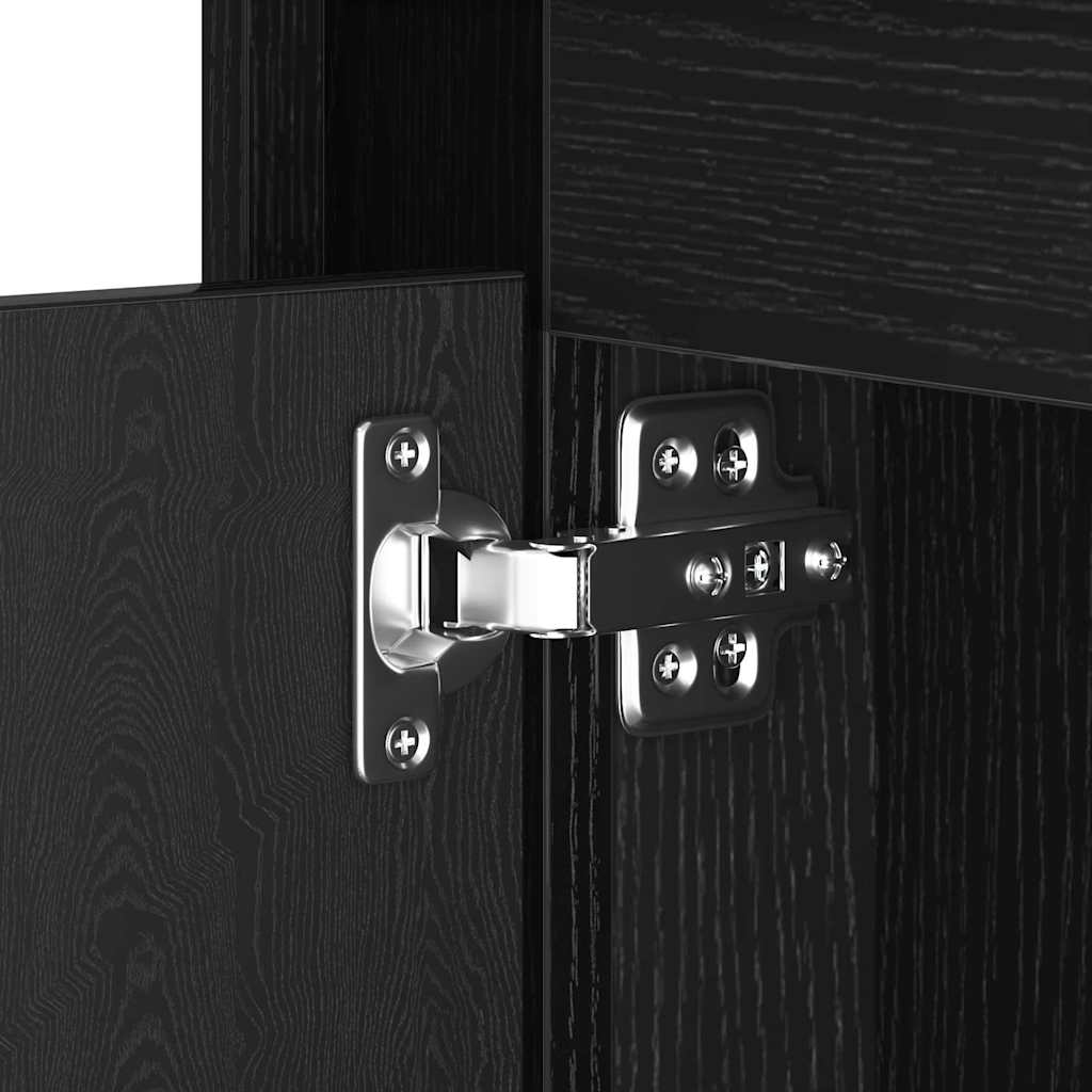 Cabinet de chevet avec Noir 44 x 34,5 x 45 cm Bois d'ingénierie - XIOS