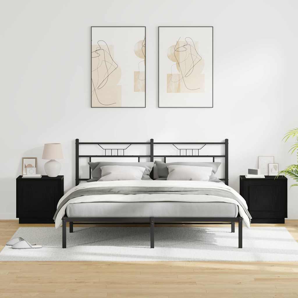 Cabinet de chevet avec 2 pcs Noir 44 x 34,5 x 45 cm - XIOS