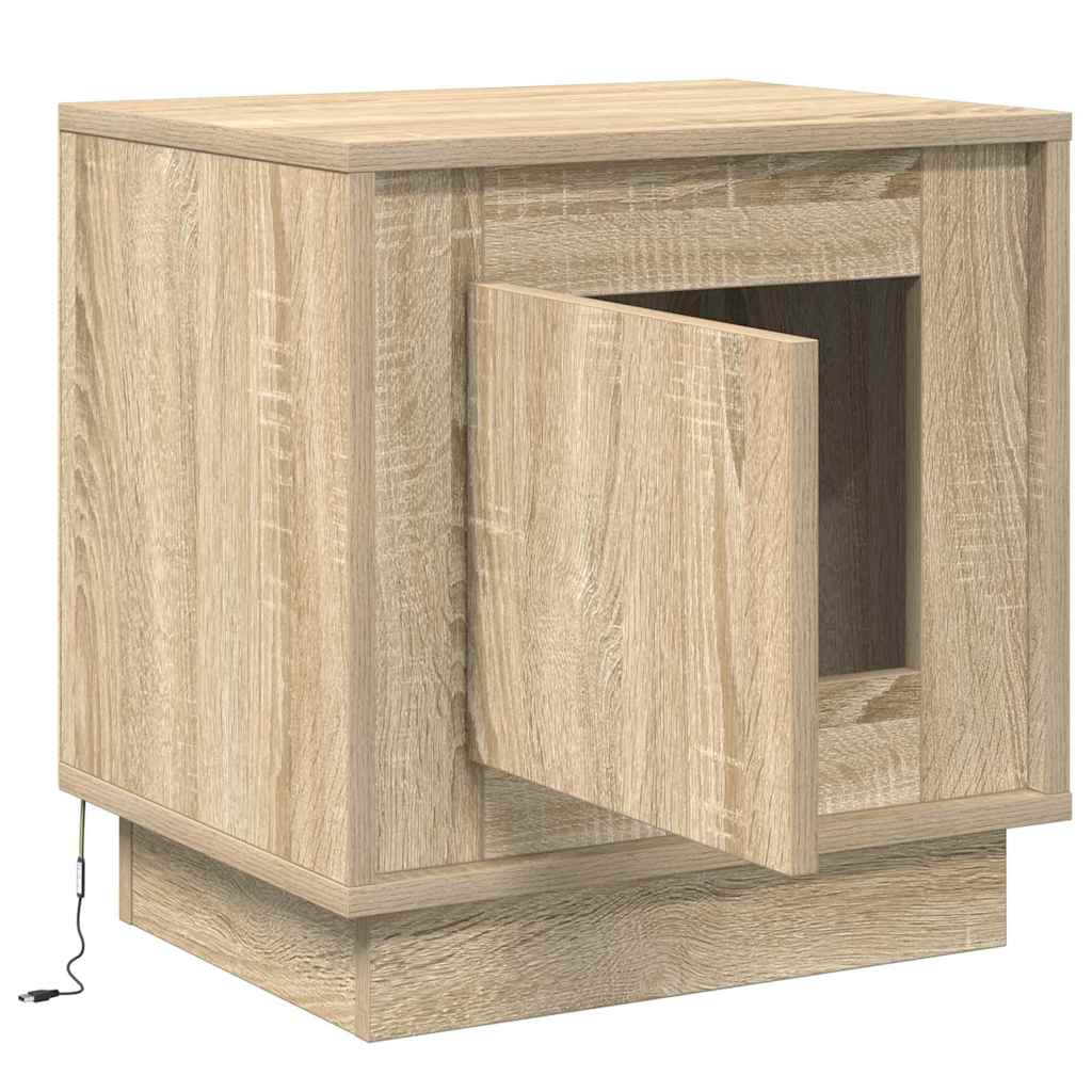 Cabinet de chevet avec 2 pcs Chêne sonoma 44 x 34,5 x 45 cm - XIOS