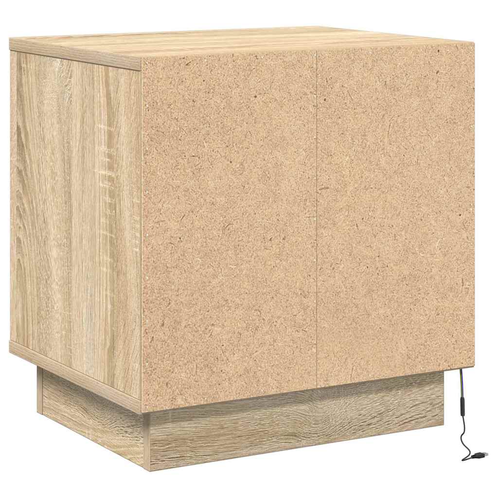 Cabinet de chevet avec 2 pcs Chêne sonoma 44 x 34,5 x 45 cm - XIOS