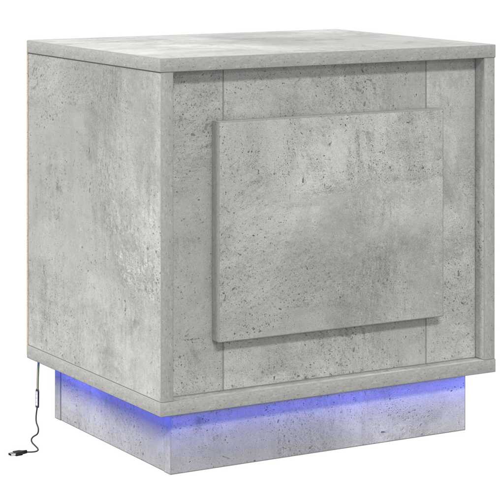 Cabinet de chevet avec 2 pcs Gris béton 44 x 34,5 x 45 cm - XIOS
