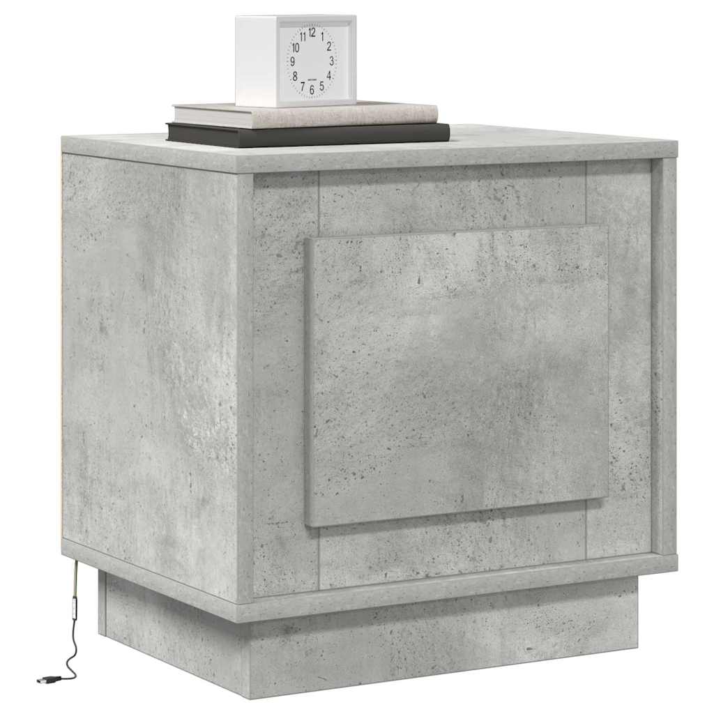 Cabinet de chevet avec 2 pcs Gris béton 44 x 34,5 x 45 cm - XIOS