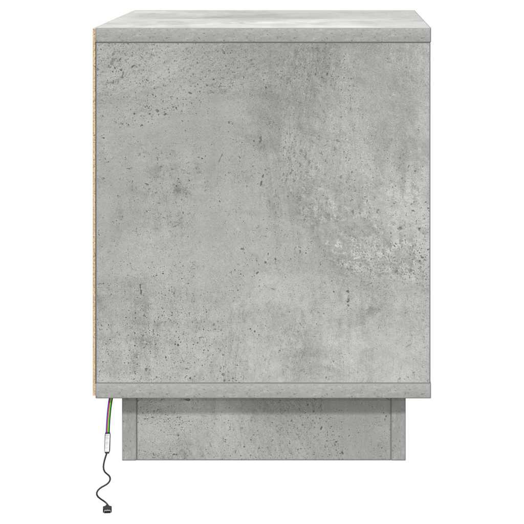Cabinet de chevet avec 2 pcs Gris béton 44 x 34,5 x 45 cm - XIOS