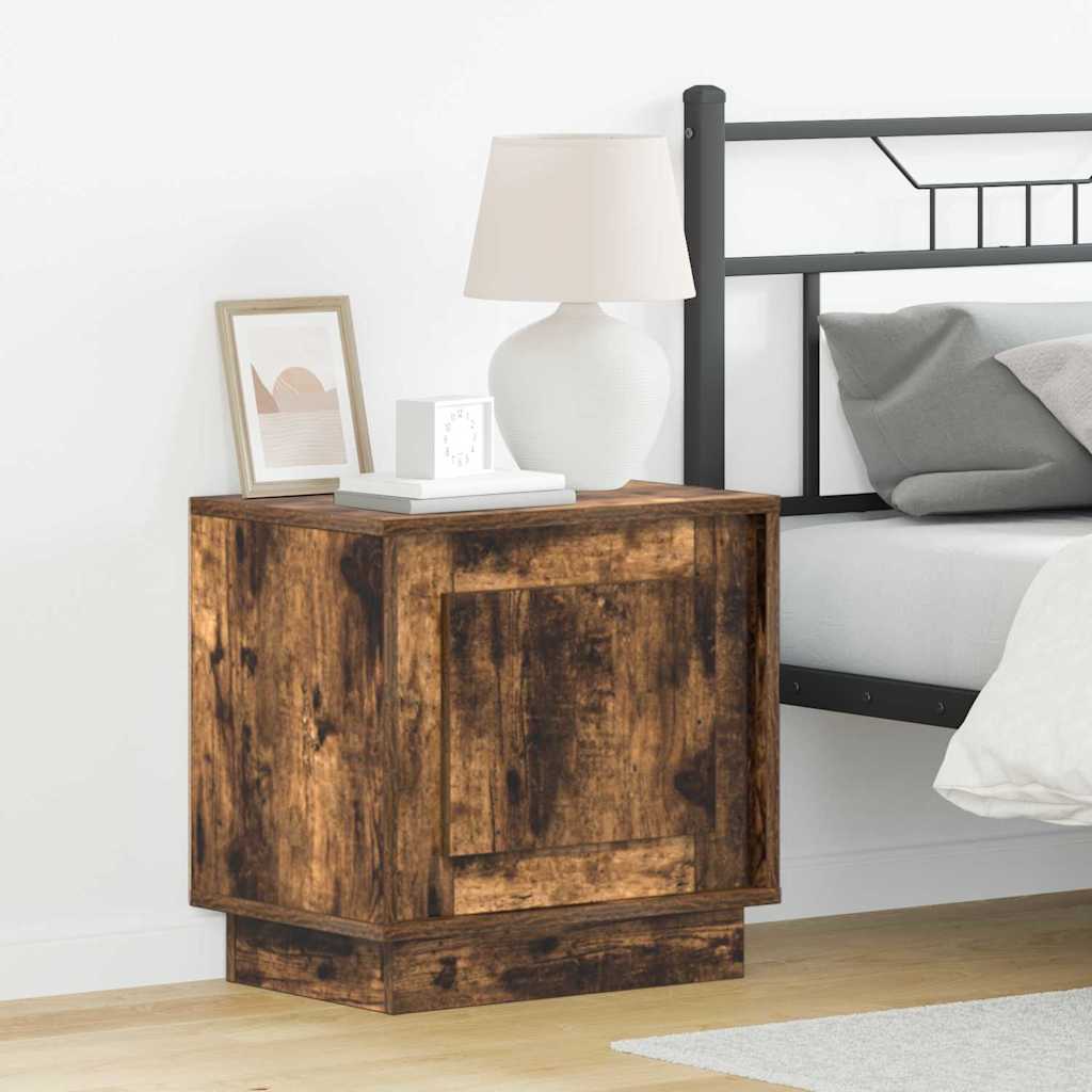 Cabinet de chevet avec 2 pcs Chêne fumé 44 x 34,5 x 45 cm - XIOS