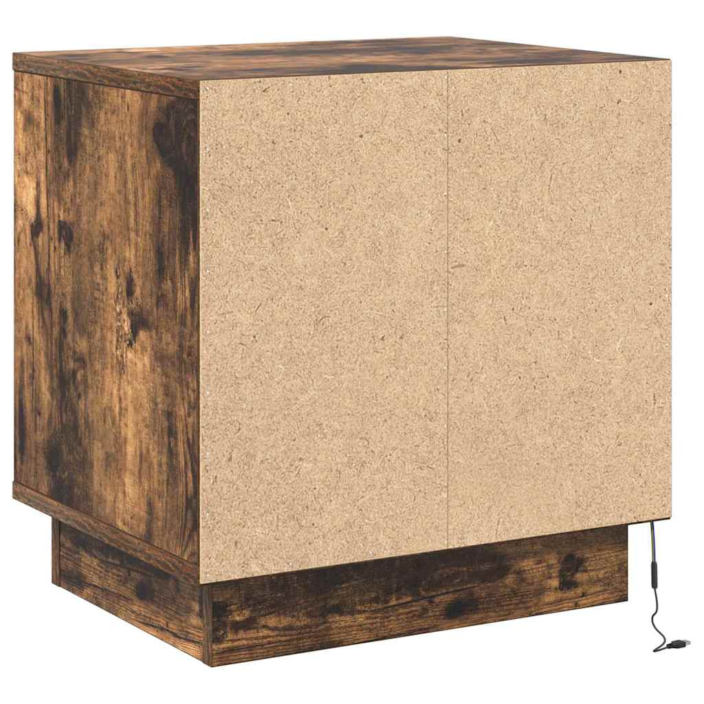 Cabinet de chevet avec 2 pcs Chêne fumé 44 x 34,5 x 45 cm - XIOS