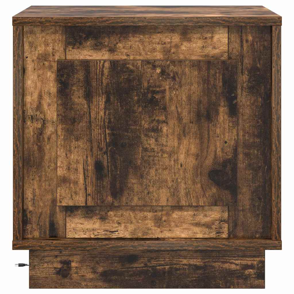 Cabinet de chevet avec 2 pcs Chêne fumé 44 x 34,5 x 45 cm - XIOS