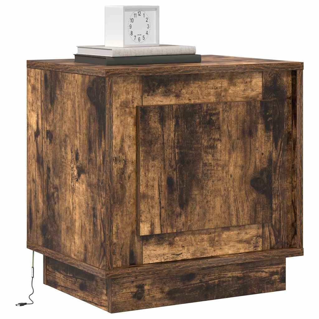 Cabinet de chevet avec 2 pcs Chêne fumé 44 x 34,5 x 45 cm - XIOS