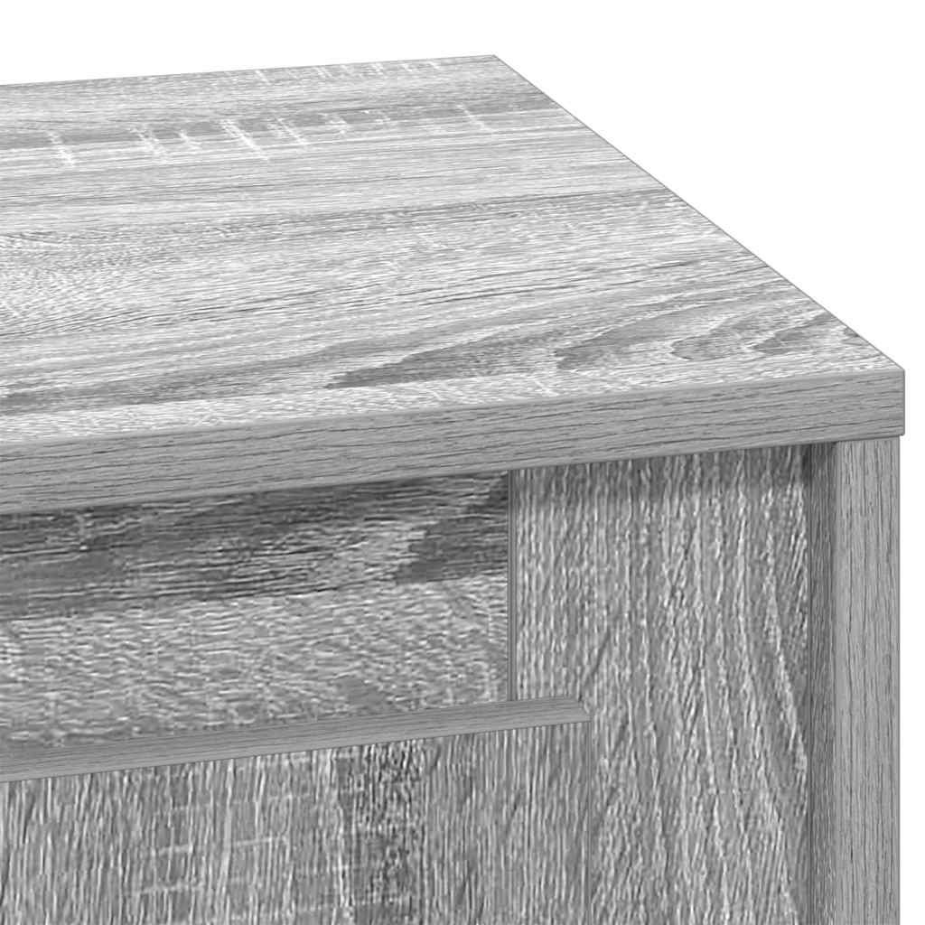 Cabinet de chevet avec Gris 44 x 34,5 x 45 cm Bois d'ingénierie - XIOS