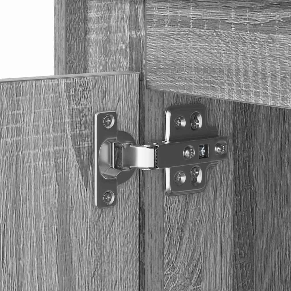 Cabinet de chevet avec Gris 44 x 34,5 x 45 cm Bois d'ingénierie - XIOS