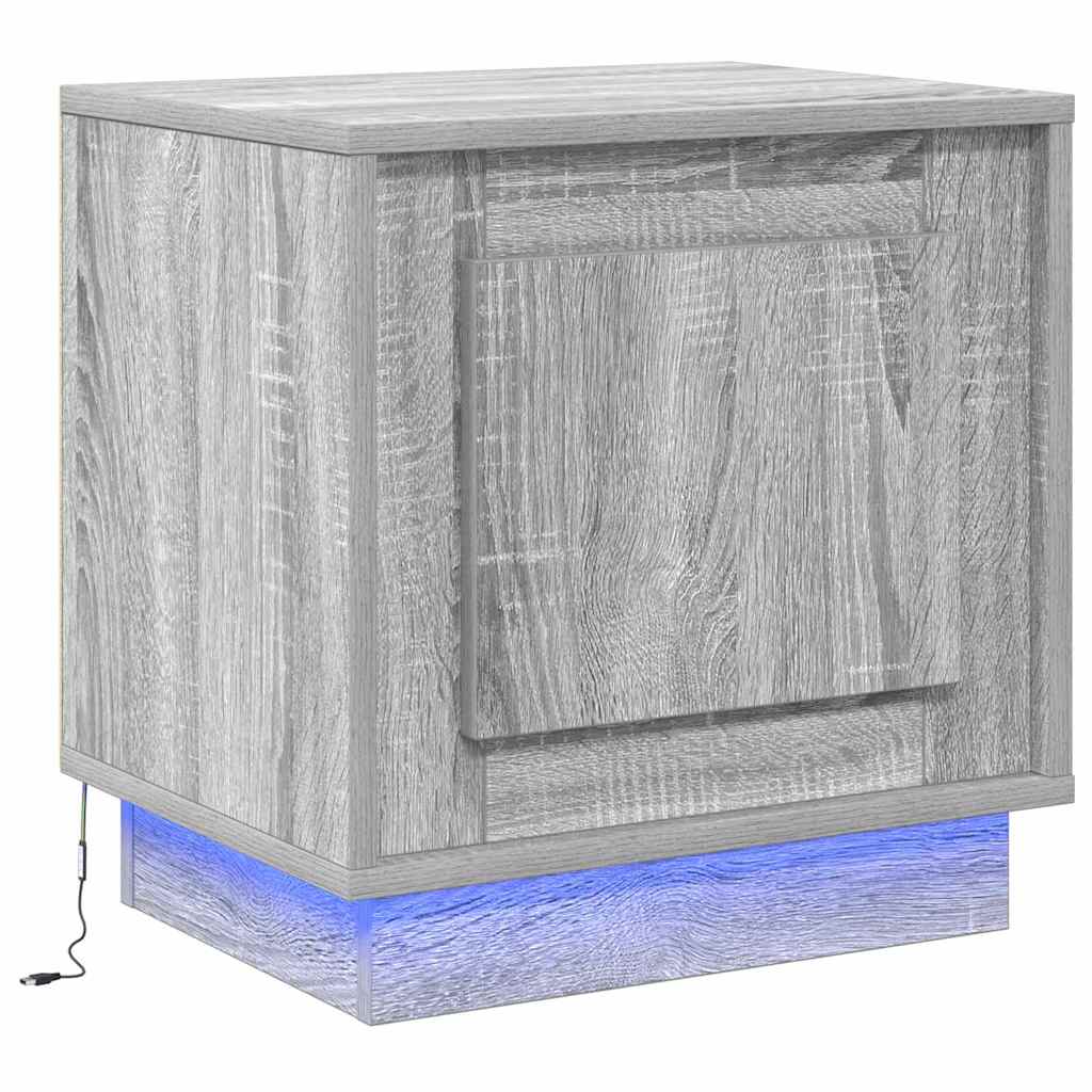 Cabinet de chevet avec 2 pcs Gris 44 x 34,5 x 45 cm - XIOS