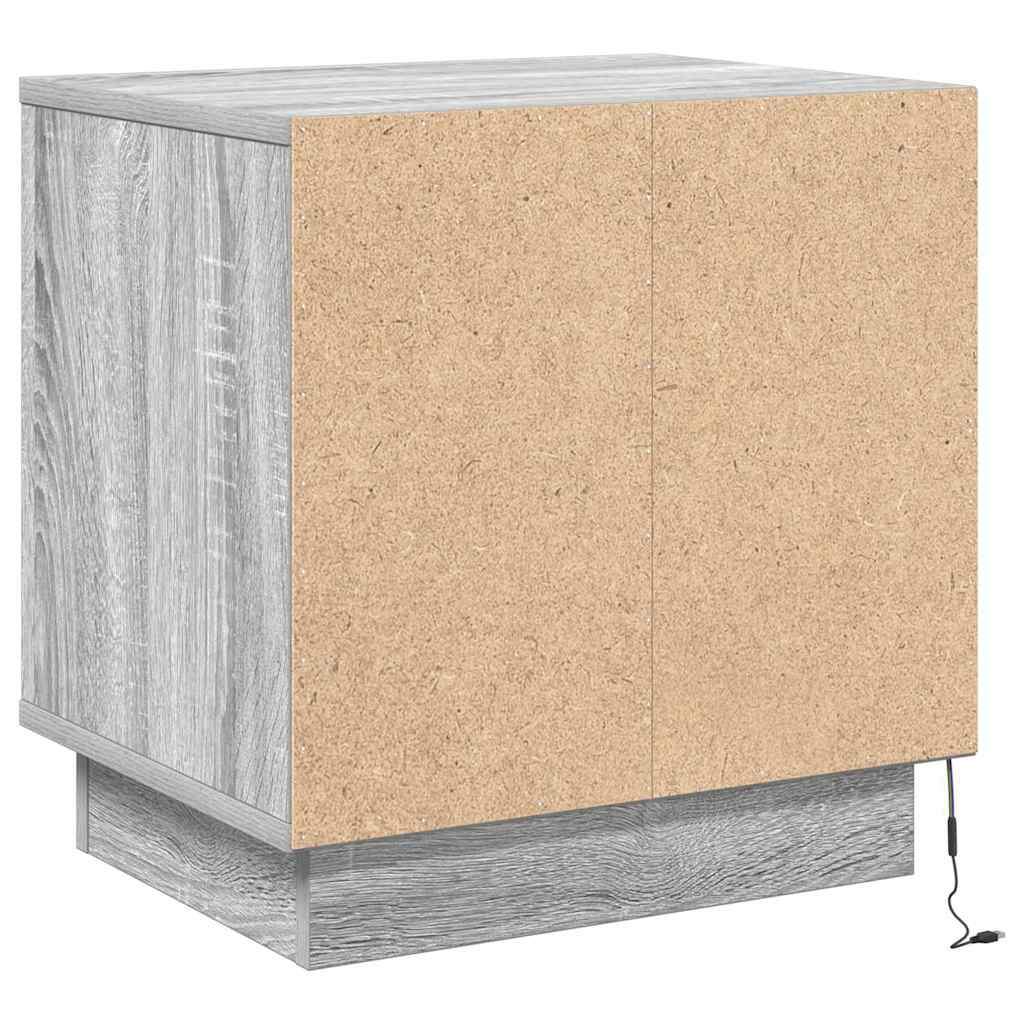 Cabinet de chevet avec 2 pcs Gris 44 x 34,5 x 45 cm - XIOS