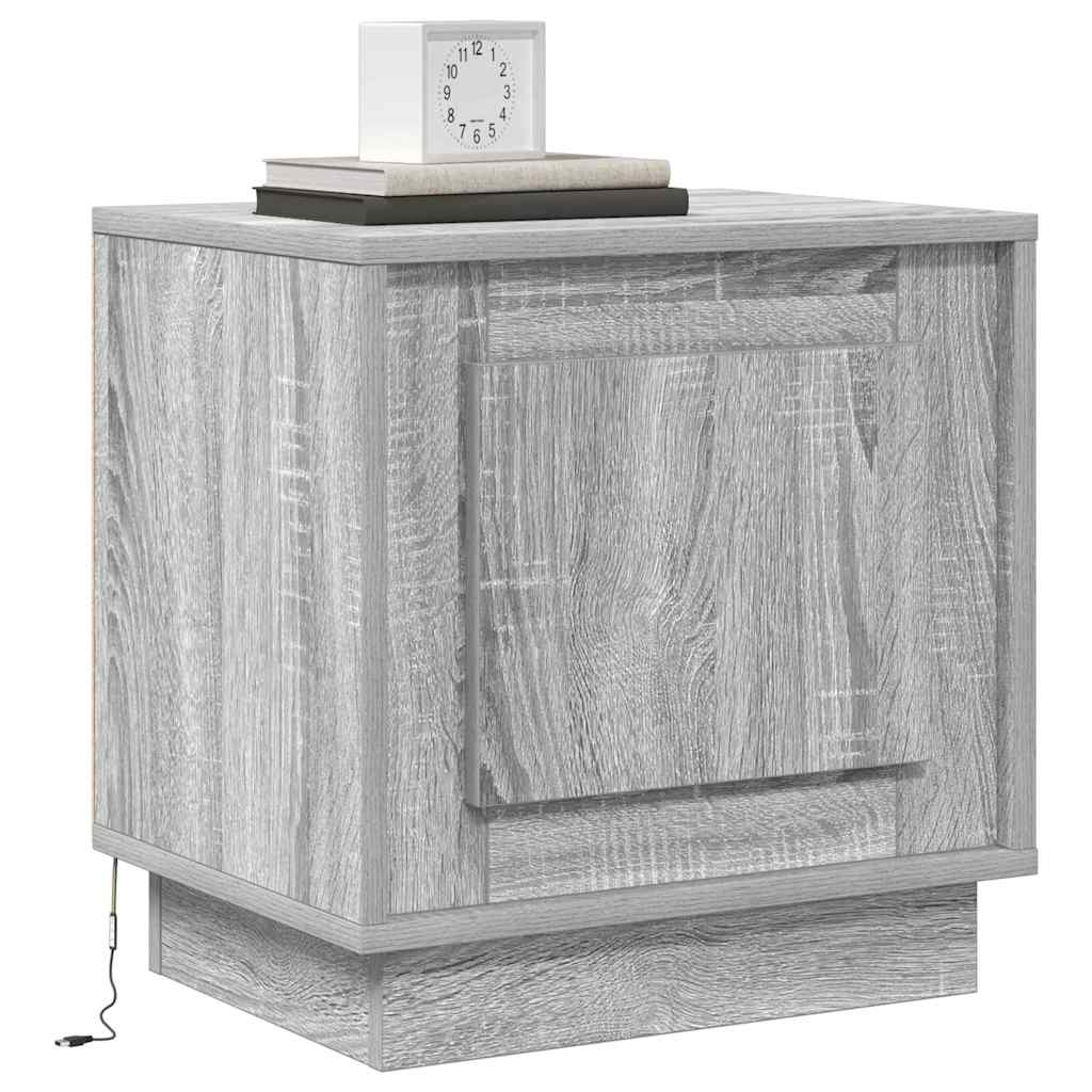 Cabinet de chevet avec 2 pcs Gris 44 x 34,5 x 45 cm - XIOS
