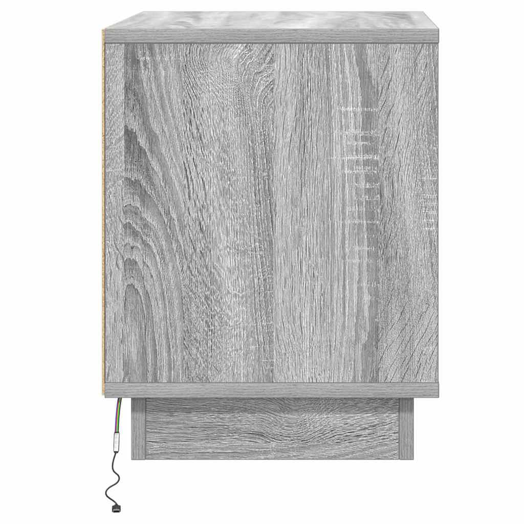 Cabinet de chevet avec 2 pcs Gris 44 x 34,5 x 45 cm - XIOS