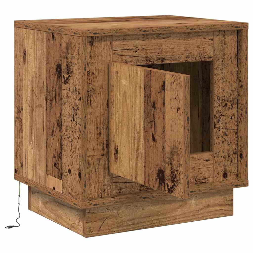 Cabinet de chevet avec Bois ancien 44 x 34,5 x 45 cm - XIOS