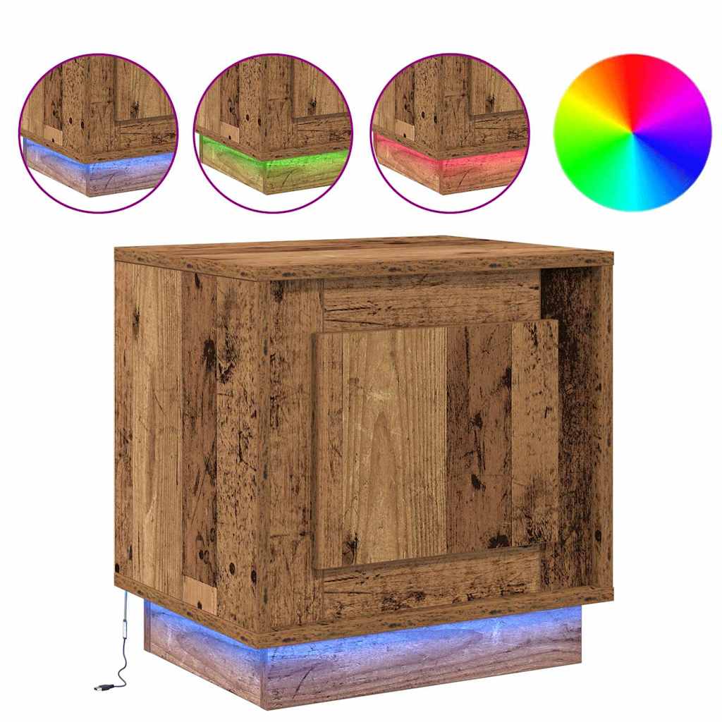 Cabinet de chevet avec 2 pcs Bois ancien 44 x 34,5 x 45 cm - XIOS
