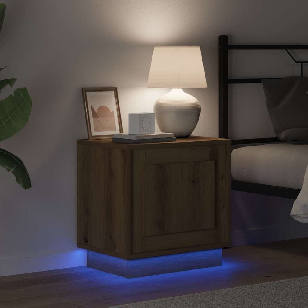 Cabinet de chevet avec Chêne artisanal 44 x 34,5 x 45 cm - XIOS