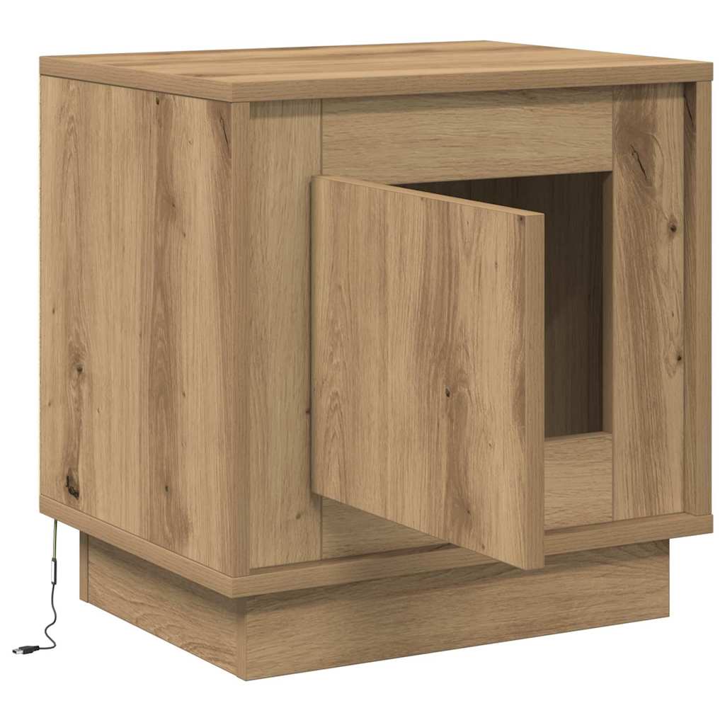 Cabinet de chevet avec Chêne artisanal 44 x 34,5 x 45 cm - XIOS