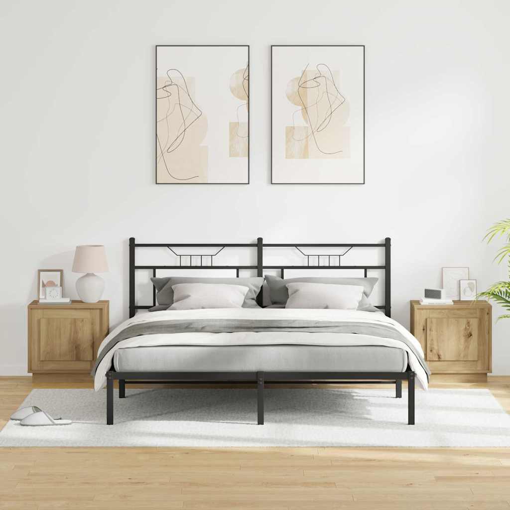 Cabinet de chevet avec 2 pcs chêne artisanal 44 x 34,5 x 45 cm - XIOS