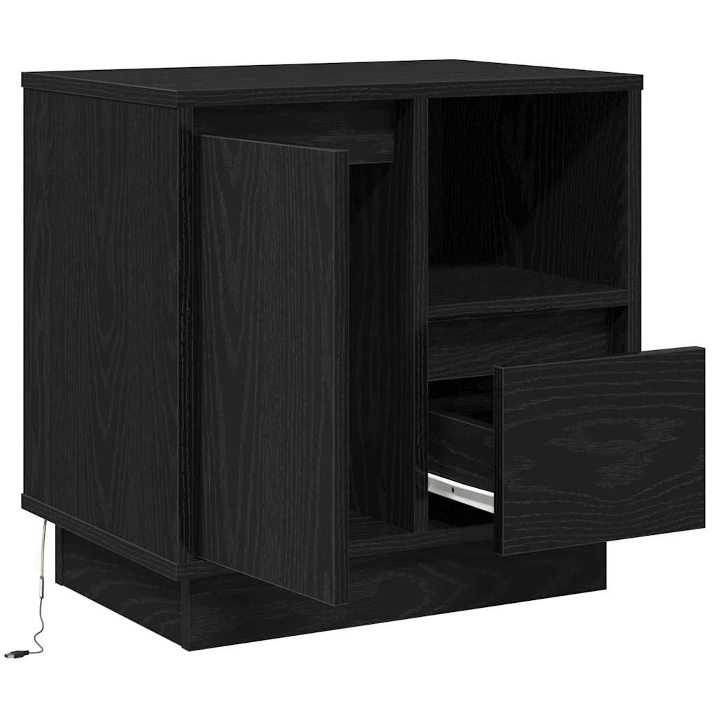 Cabinet de chevet Noir 50 x 34.5 x 50 cm. Bois d'ingénierie - XIOS