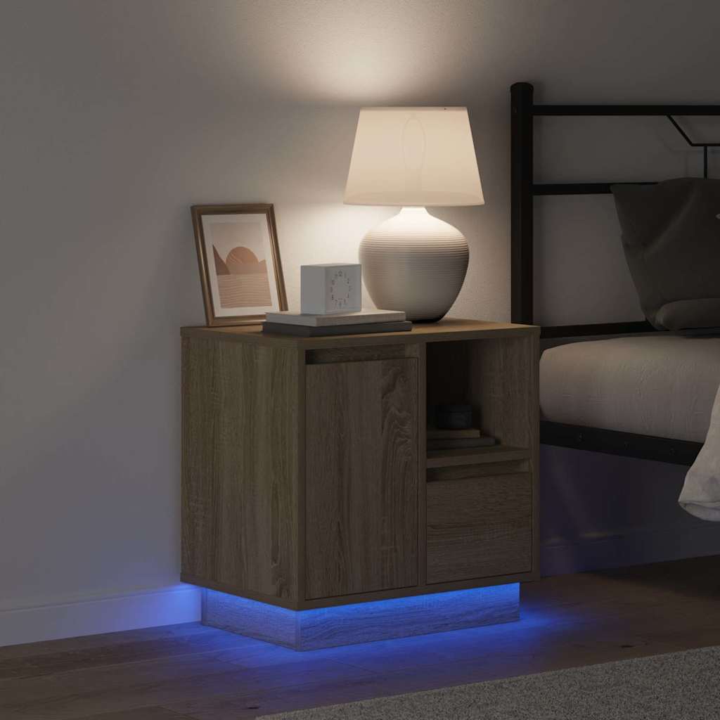 Cabinet de chevet avec tiroir Chêne sonoma 50 x 34.5 x 50 cm. - XIOS