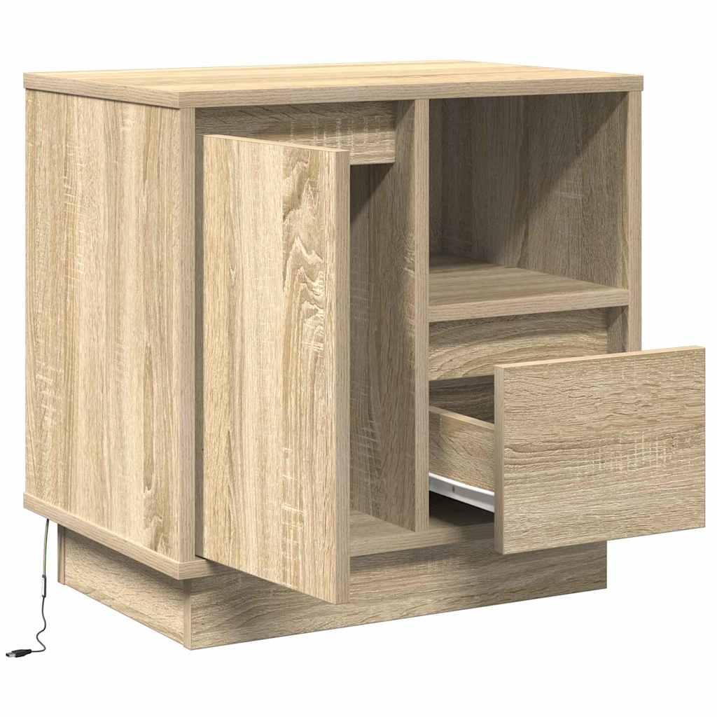 Cabinet de chevet avec tiroir Chêne sonoma 50 x 34.5 x 50 cm. - XIOS