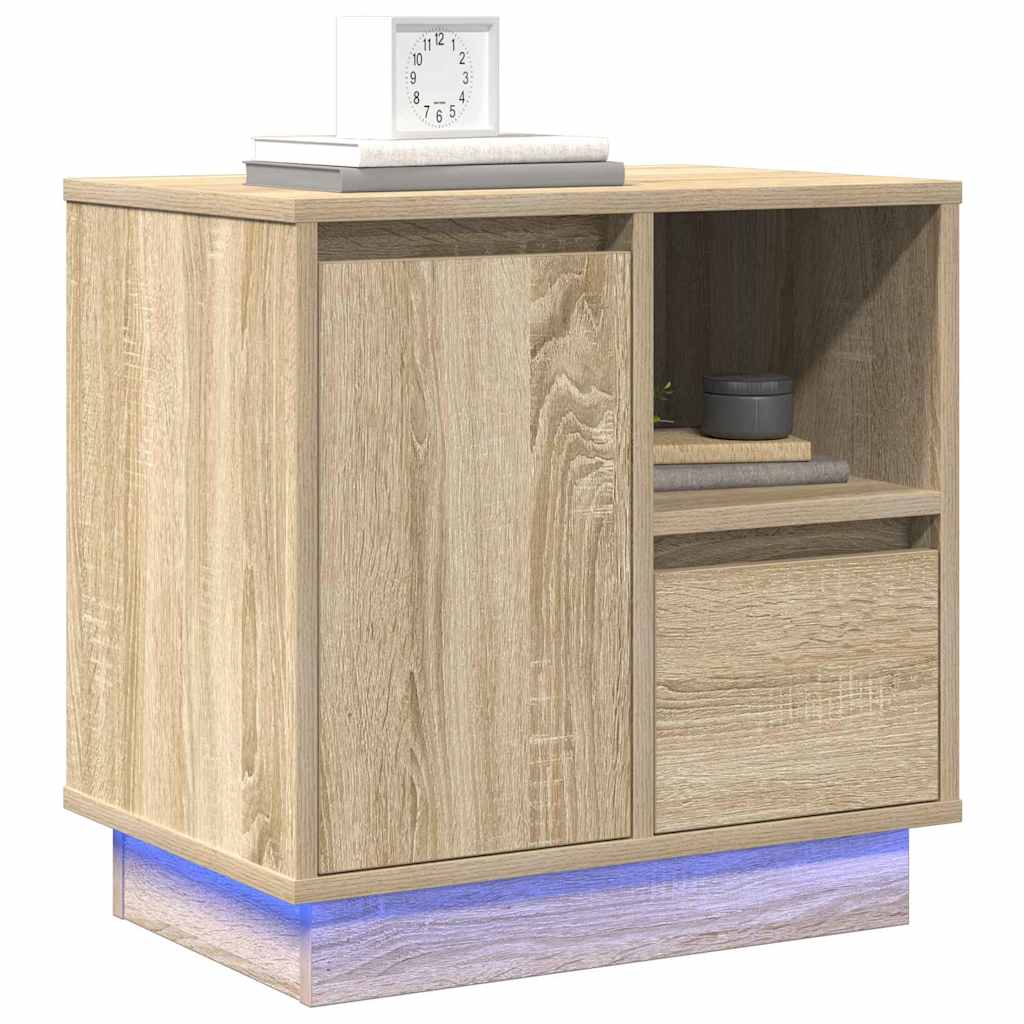 Cabinet de chevet avec tiroir Chêne sonoma 50 x 34.5 x 50 cm. - XIOS