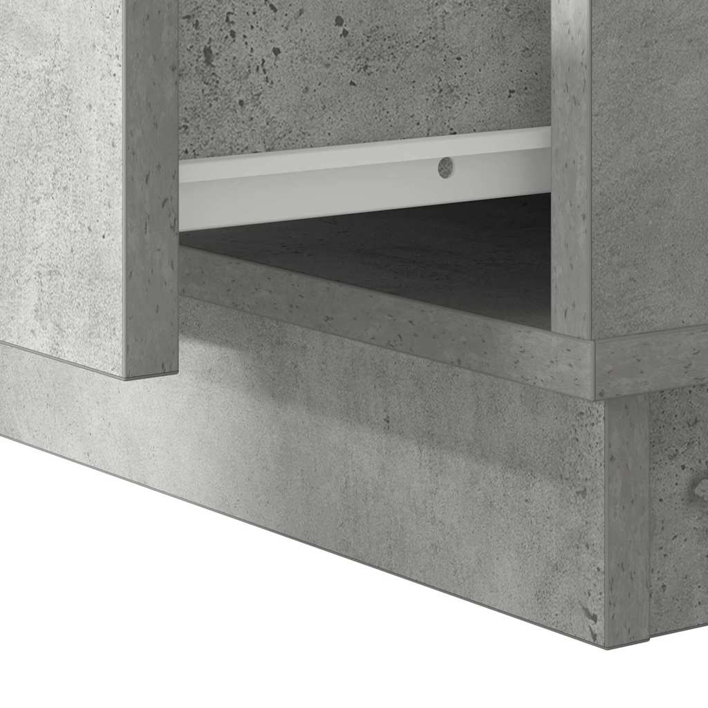 Cabinet de chevet avec tiroir Gris béton 50 x 34.5 x 50 cm. - XIOS