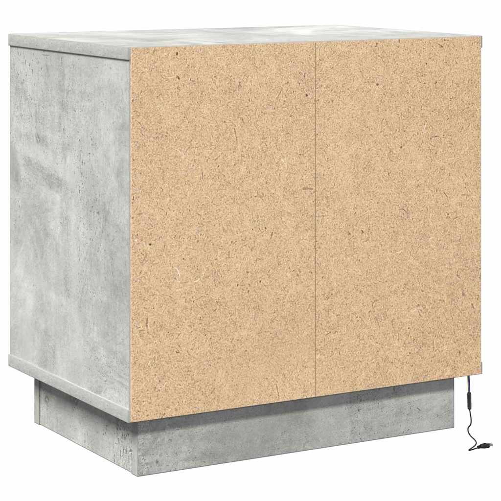Cabinet de chevet avec tiroir Gris béton 50 x 34.5 x 50 cm. - XIOS