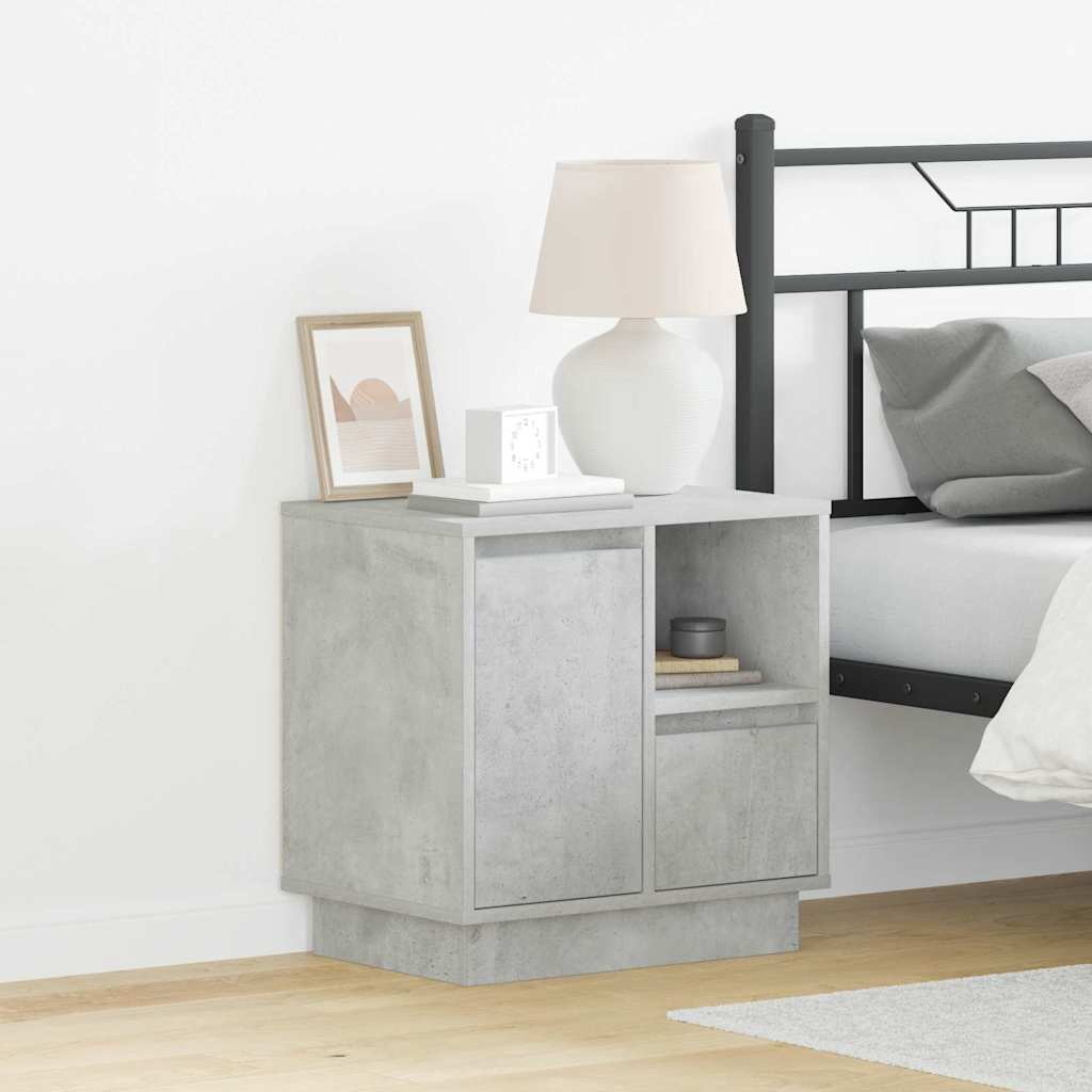 Cabinet de chevet avec 2 pcs Gris béton 50 x 34.5 x 50 cm. - XIOS
