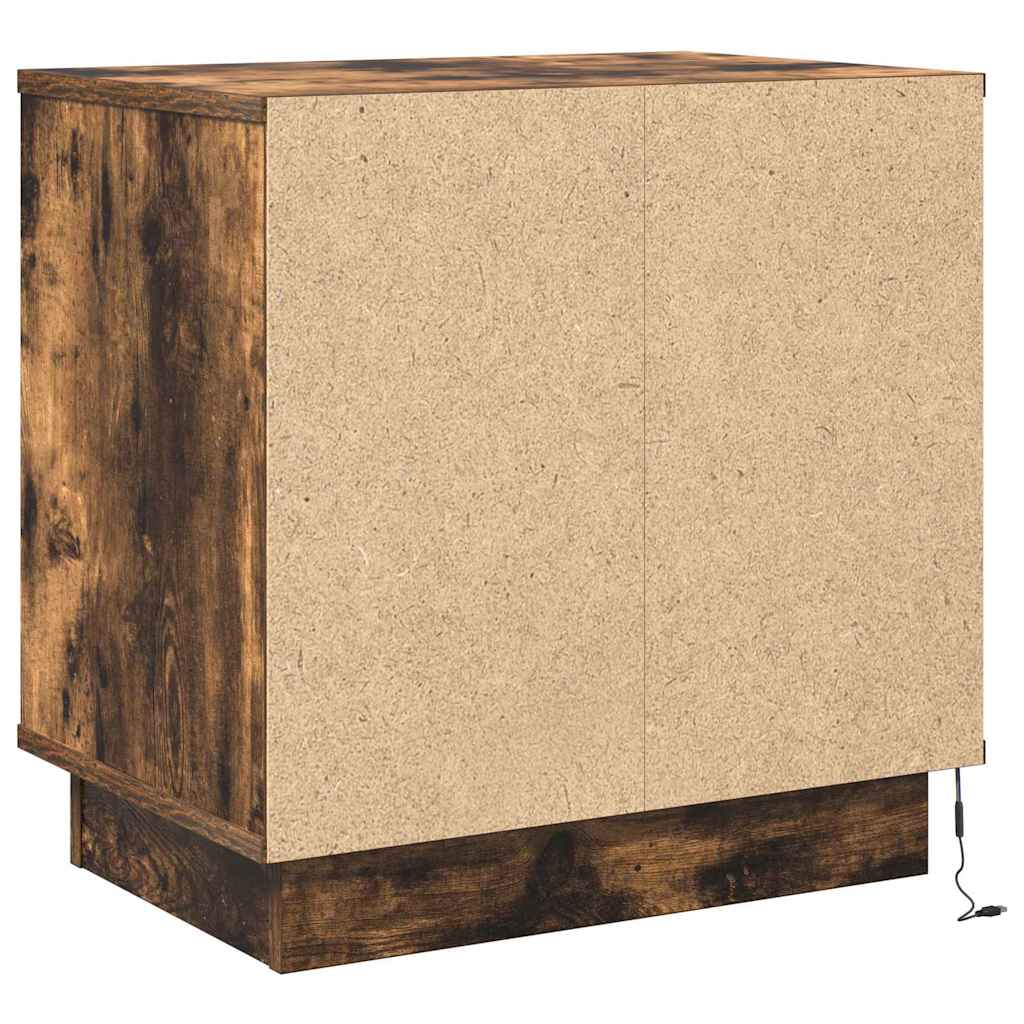 Cabinet de chevet avec tiroir Chêne fumé 50 x 34.5 x 50 cm. - XIOS