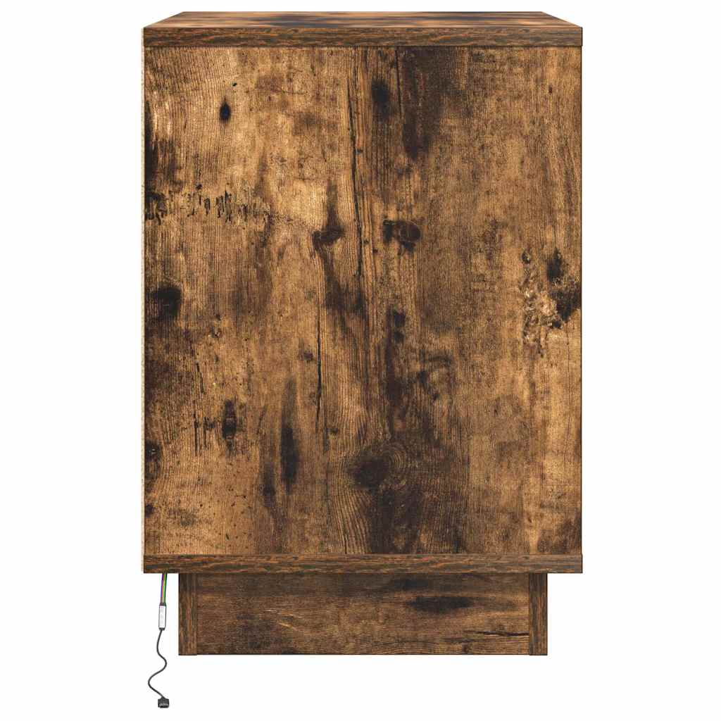 Cabinet de chevet avec tiroir Chêne fumé 50 x 34.5 x 50 cm. - XIOS