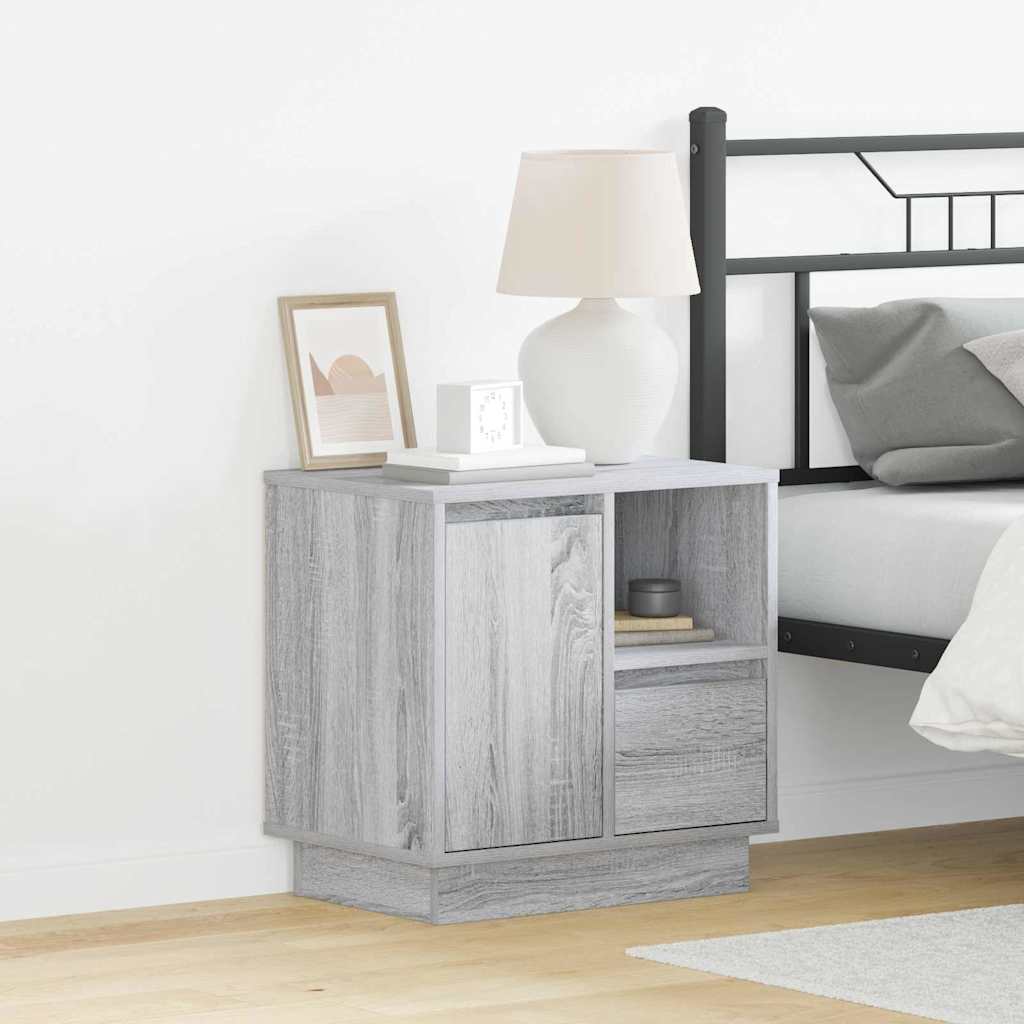 Cabinet de chevet avec tiroir 2 pcs Gris 50 x 34.5 x 50 cm. - XIOS