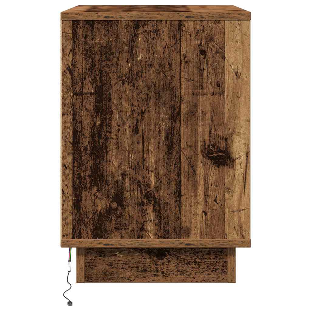 Cabinet de chevet avec 2 pcs Bois Ancien 50 x 34.5 x 50 cm. - XIOS