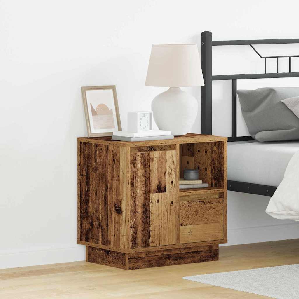 Cabinet de chevet avec 2 pcs Bois Ancien 50 x 34.5 x 50 cm. - XIOS