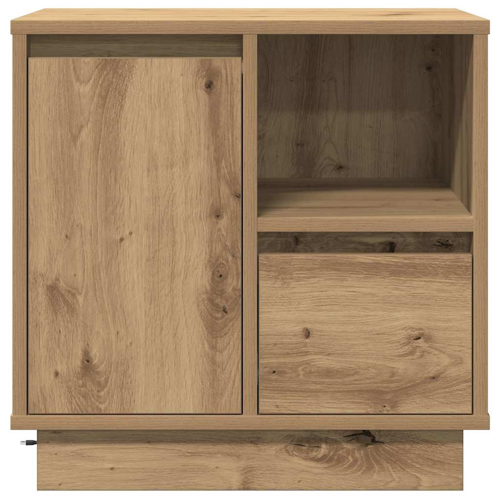 Cabinet de chevet avec chêne artisanal 50 x 34.5 x 50 cm. - XIOS