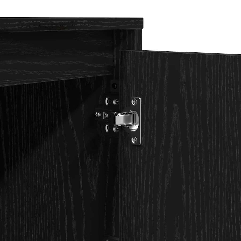 Cabinet de chevet avec Noir 39 x 34.5 x 50 cm Bois d'ingénierie - XIOS