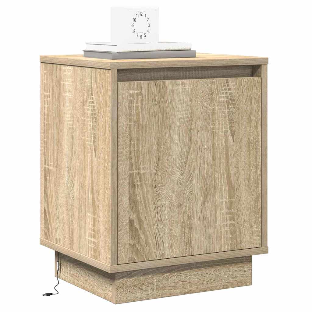 Cabinet de chevet avec 2 pcs Chêne sonoma 39 x 34.5 x 50 cm - XIOS