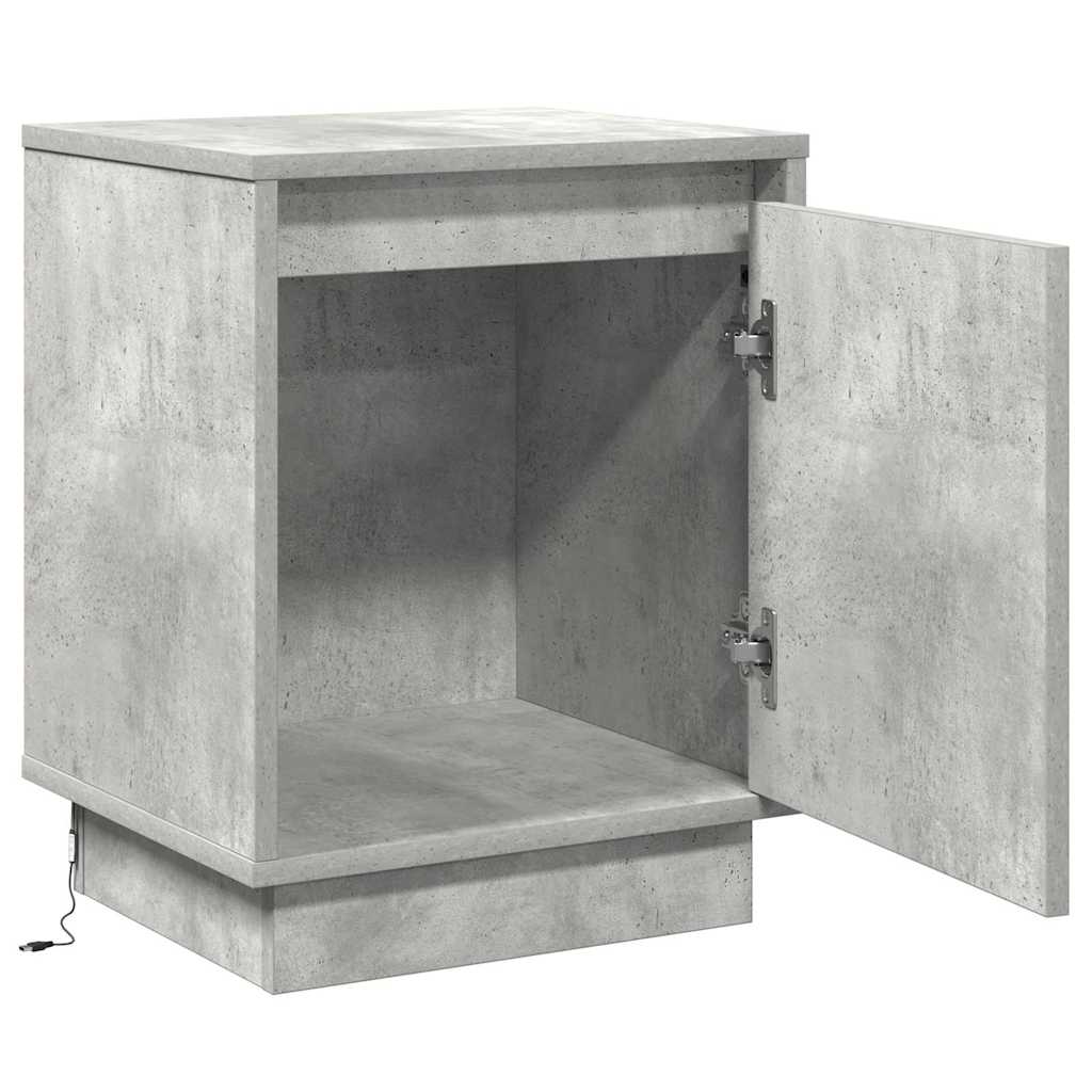 Cabinet de chevet avec Gris béton 39 x 34.5 x 50 cm - XIOS